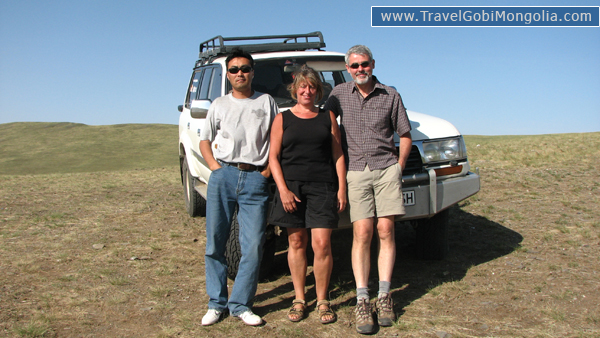 our driver & our 2 customers are in Central Mongolia