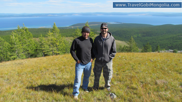 our guide & our customer are in Khuvsgul Lake