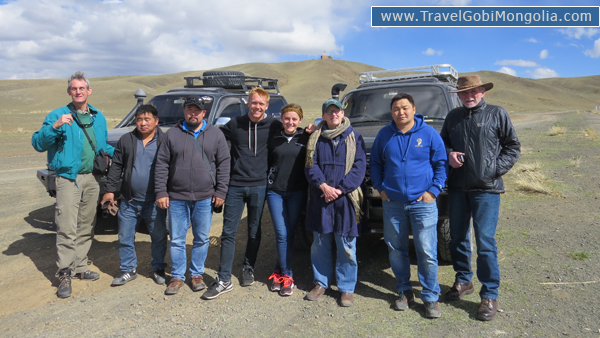 our customers are in front of 2 cars in Gobi