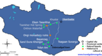 map of Mongolia Road Trip