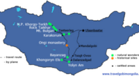 map of Mongolia Sightseeing Tour