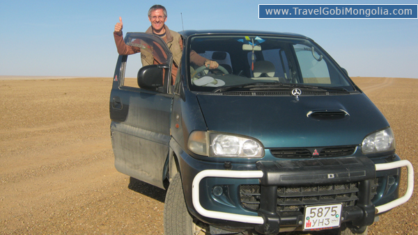 our customer drives Mitsubishi off road van in Mongolia