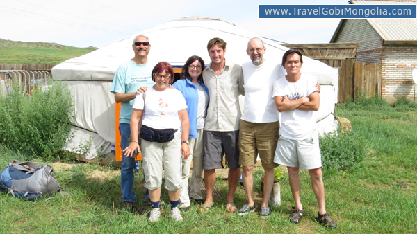 our guide & our customers in Central Mongolia