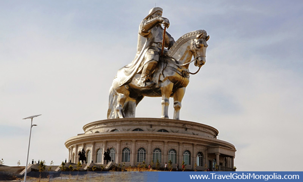 side view of Genghis Horse Statue