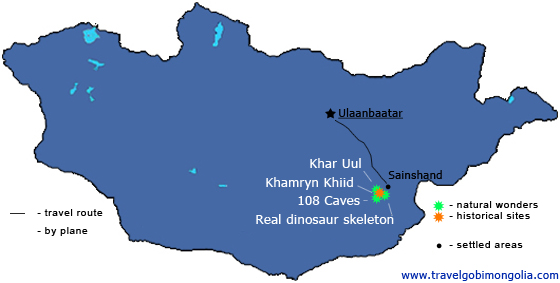 Khamar Monastery tour map