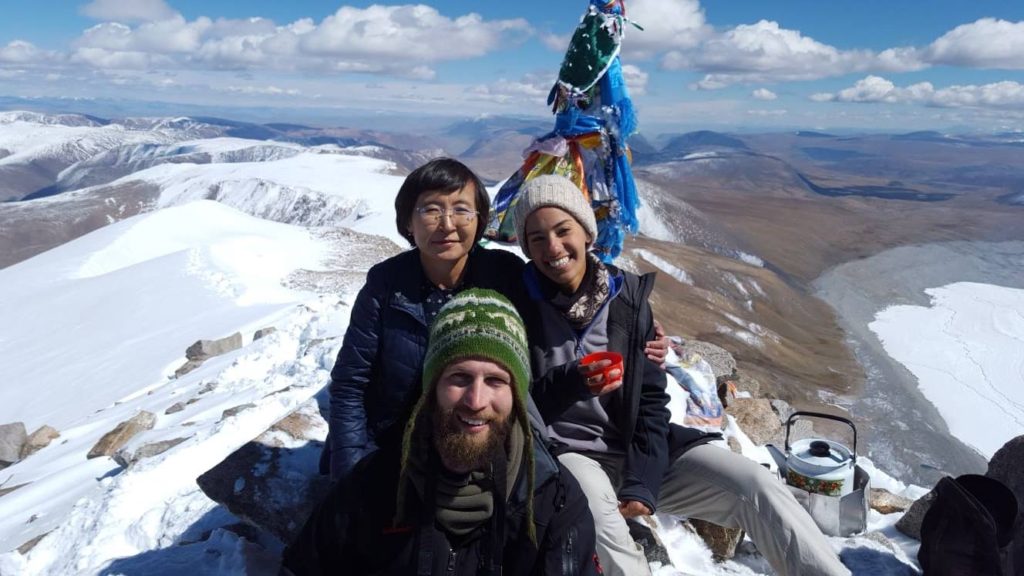 Our guide & customers are on the top of Malchin Peak