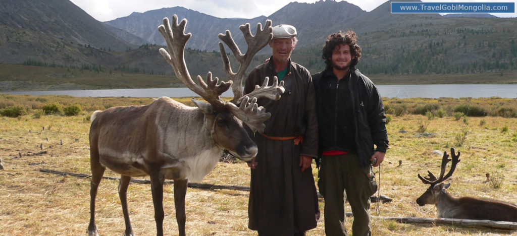 our customer is with a reindeer herder