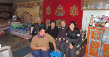 Our company's customers are staying at a local ger guesthouse in a village in Northern Mongolia