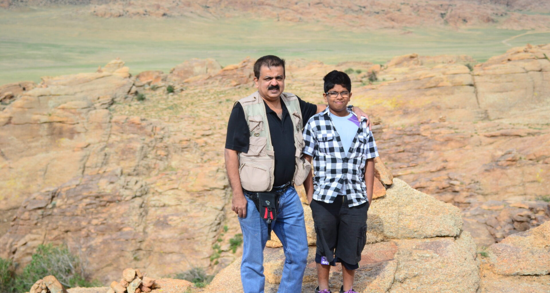 A father and son from India traveled to Mongolia for 20 days