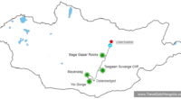 Gobi Desert Tour from Genghis Khaan Airport tour map