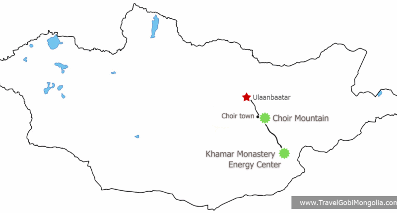 Dornogobi World Energy Center Shambala Tour tour map
