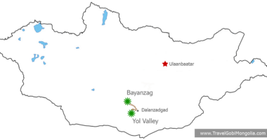 A Day Join Tour of Gobi Desert tour map