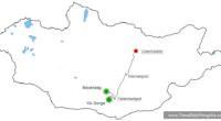 South Gobi 3 Days Tour tour map