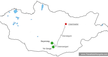 South Gobi 3 Days Tour tour map