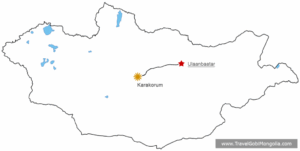 Kharkhorin join tour map