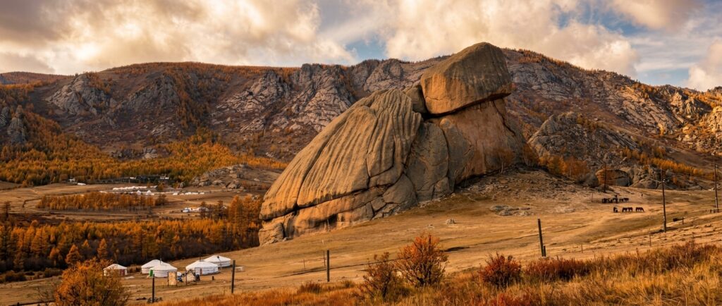 Autumn sunset at Turtle Rock