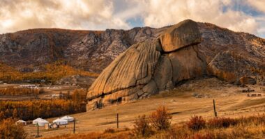 Autumn sunset at Turtle Rock