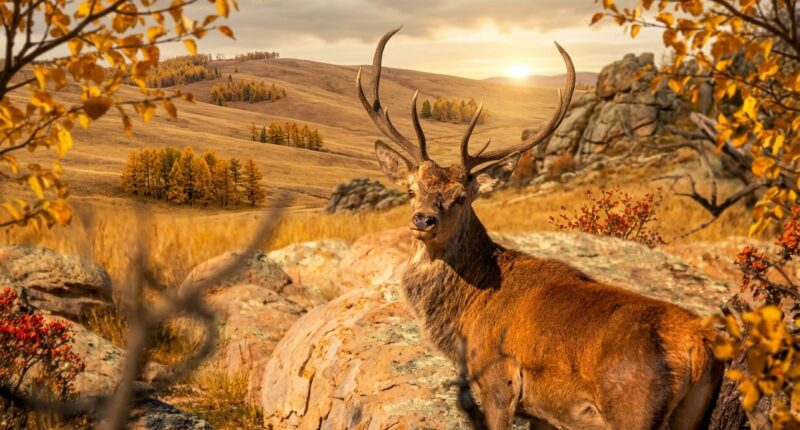 A deer in Khustai National Park